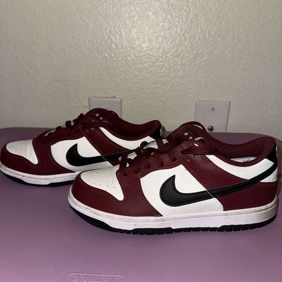 Nike Burgundy and White Dunks - Picture 2 of 6